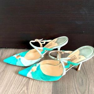 Green Jimmy Choo Slingback Pumps